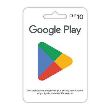 Carta regalo Google Play CHF 10.-