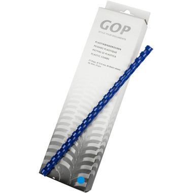 GOP Plastikbinderücken 020492 12mm blau 25 Stück