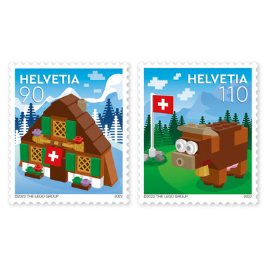 Stamps Series «LEGO» Set (2 stamps, postage value CHF 2.00), self-adhesive, mint