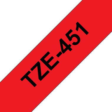 PTOUCH Nastro, plastific. nero/rosso TZe-451 PT-2450DX 24 mm
