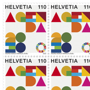 Stamps CHF 1.10 «2030 Agenda for sustainable development», Sheet with 20 stamps Sheet «2030 Agenda for sustainable development», gummed, mint