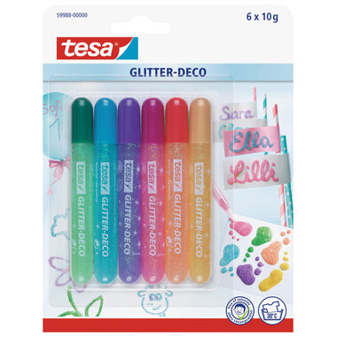 TESA Glitter Deco Candy Colors 599880000 6x10g 6 Stück
