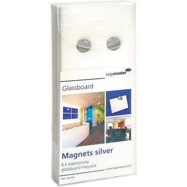 LEGAMASTER Glasboard 7-181700 Magnete silber 6 Stk.
