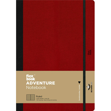 FLEXBOOK Carnet de notes Adventure 21.00079 ligné 17x24cm red