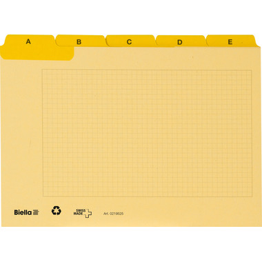 BIELLA Cartes-quides A5 21952520U jaune A-Z