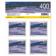 Stamps CHF 4.00 «Rhone», Sheet with 10 stamps Sheet «Swiss river landscapes», self-adhesive, mint