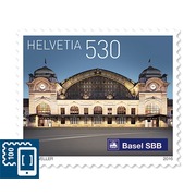 Stamp CHF 5.30 «Basel» Single stamp of CHF 5.30, Series Swiss railway stations, self-adhesive, mint