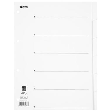 BIELLA Register cardboard white A4 46540601 6 pcs., plain
