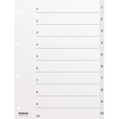 KOLMA Répertoires KolmaFlex A4 18.114.16 blanc 1-10