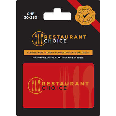Giftcard Restaurant Choice variable