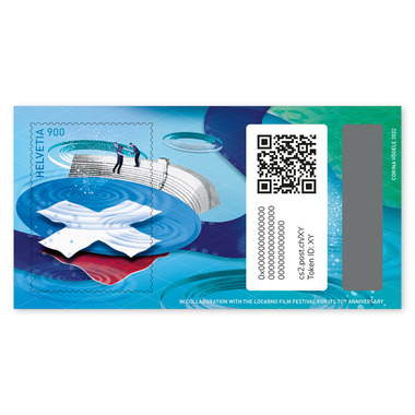 Krypto-Briefmarke CHF 9.00 «Elene Naveriani» Sonderblock «Swiss Crypto Stamp 2.0», selbstklebend, ungestempelt