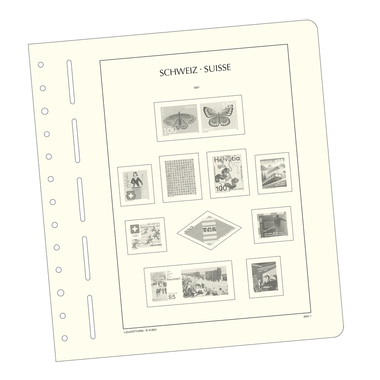 Feuille complémentaire Suisse Combinaisons de timbre 2021 Feuilles préimprimées avec pochettes de protection SF
