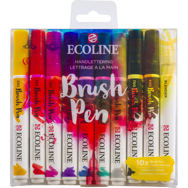 TALENS Ecoline Brush Pen Set 11509800 ass. Handlettering 10 pezzi