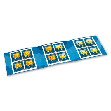 Carnet «Pro Juventute - Cohésion» Carnet de timbres, 6 timbres chacun CHF 0.90+0.45 et CHF 1.10+0.55, autocollant, oblitéré