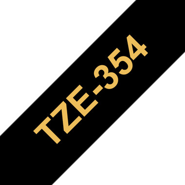 PTOUCH Nastro, plastificato oro/nero TZe-354 PT-2450DX 24 mm