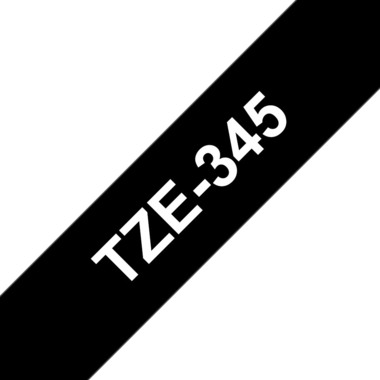PTOUCH Band, laminiert weiss/schwarz TZe-345 PT-2450DX 18 mm