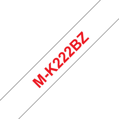 PTOUCH Ruban, non laminé, rouge/blanc M-K222BZ pour PT-65/75/85/110 8m x 9 mm
