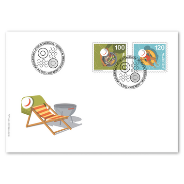 Busta primo giorno «Estate» Serie (2 francobolli, valore facciale CHF 2.20) su busta primo giorno (FDC) C6