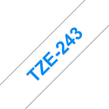 PTOUCH Nastro, plastific. blu/bianco TZe-243 PT-2450DX 18 mm