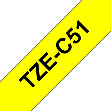 PTOUCH Ruban, lam.,fluor. noir/jaune TZe-C51 PT-540 24 mm
