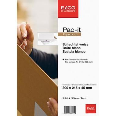 ELCO Paperbox Pac - it 300x215x45mm 74565.12 weiss 5 Stück
