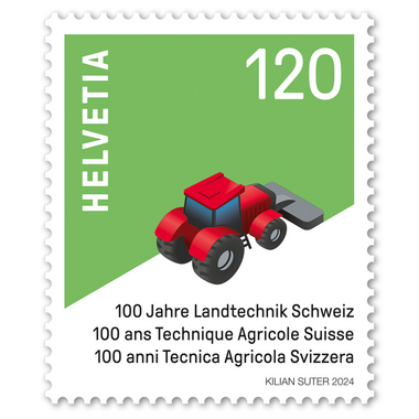 Stamp «100 years Swiss Agricultural Technology» Single stamp of CHF 1.20, gummed, mint