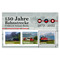 Francobollo CHF 1.80 «150 anni della tratta ferroviaria Feldkirch–Schaan–Buchs», Blocco speciale da Blocco speciale «Emissione congiunta Austria-Liechtenstein-Svizzera», gommatura, senza annullo