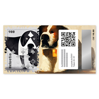 Crypto Stamp CHF 9.00+90.00 «Fluffy» Sonderblock «Swiss Crypto Stamp 3.0», selbstklebend, ungestempelt