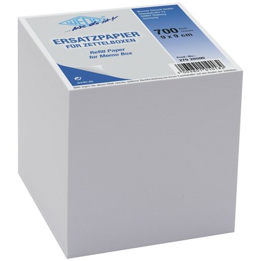 WEDO Bloc cube papier 27026500 9x9cm non colle 700fe. blanc