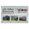 Stamps 2x CHF 1.80, 1x EUR 1.00 «150 years Feldkirch–Schaan–Buchs railway line», Miniature sheet wit Miniature sheet «Joint issue Austria–Liechtenstein–Switzerland», gummed, mint (3 stamps: 1x Austria, 1x Liechtenstein, 1x Switzerland)