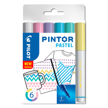 PILOT Marker Set Pintor F 1.0mm S6/0517467 6 colori pastel