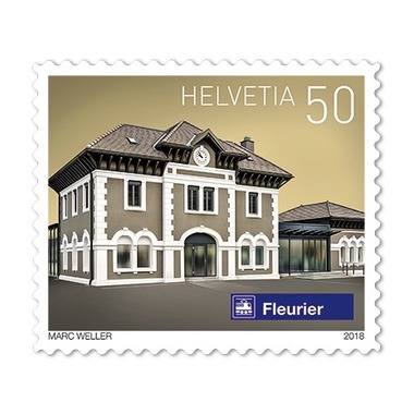 Swiss railway stations, Roll «Fleurier» Roll with 2'000 stamps «Fleurier NE» of CHF 0.50, self-adhesive, mint