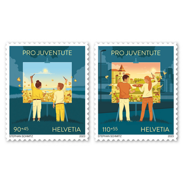 Briefmarken-Serie «Pro Juventute - Zusammenhalten» Serie (2 Marken, Taxwert CHF 2.00+1.00), selbstklebend, ungestempelt
