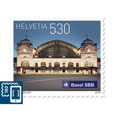 Briefmarke CHF 5.30 «Basel» Einzelmarke à CHF 5.30, Serie Schweizer Bahnhöfe, selbstklebend, ungestempelt