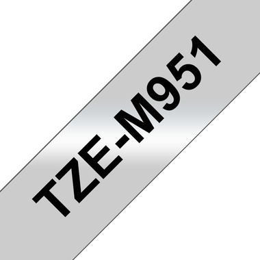 PTOUCH Flexit.lam.schwarz/matt-silber TZe-M951 zu PT-550 24 mm