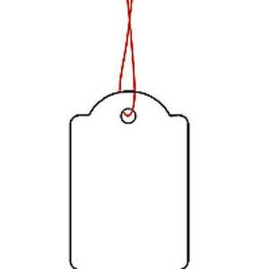 HERMA Hang Tag 25x38mm 6915 filo rosso 1000 pz.