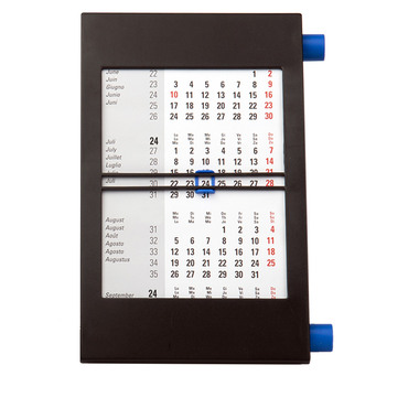 SIMPLEX 3-Monats-Tischkalender 2024/25 50013.24 schwarz/blau,3M/1S