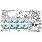 Timbres CHF 0.85 «Hibou», Feuille miniature de 8 timbres Feuille Animaux messagers, gommé, non oblitéré