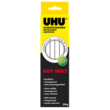 UHU Hot Melt Stick 47865 200g, 10 pcs.