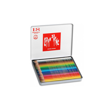 CARAN D'ACHE Crayon de couleur Prismalo 3mm 999.318 ass. boite mét. 18 piece