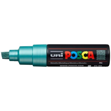 UNI-BALL Posca Marker 8mm PC8KMET.GREE MET grün, Keilspitze