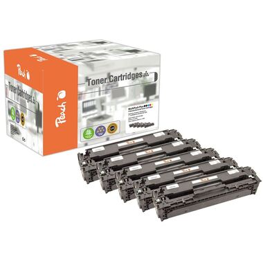 Peach Spar Pack Plus Tonermodule kompatibel zu HP No. 125A, CB540, CB541, CB542, CB543
