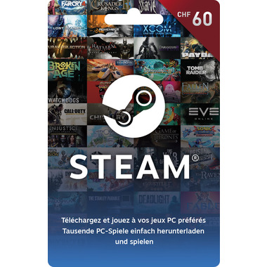 Carte cadeau Steam CHF 60.-