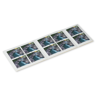 Francobolli CHF 0.90 «Verzasca», Libretto da 10 francobolli Libretto da francabolli «Paesaggi fluviali svizzeri», autoadesiva, con annullo