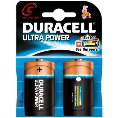 DURACELL Batterie Ultra Power MX1400 C, LR14, 1.5V 2 Stück