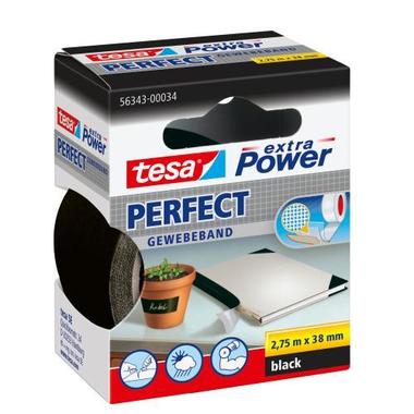 TESA Extra Power Perfect 38mmx2.75m 563430003 nero, nastro tessile