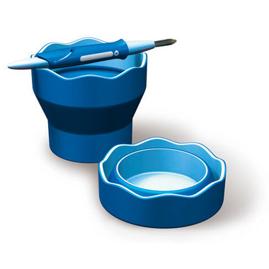 FABER-CASTELL Tazza di acqua CLIC & GO 181510 blu, per pennello
