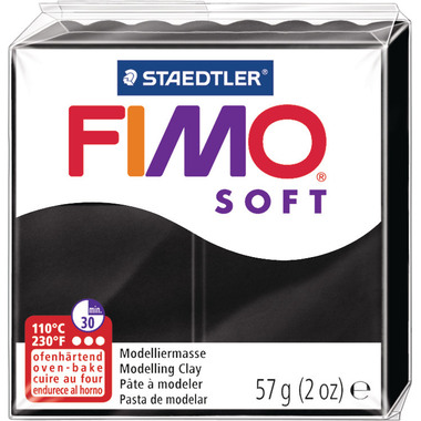 FIMO Plastilina Soft 57g 8020-9 nero