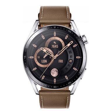 Huawei Watch GT3 Leather Strap (46mm, Brown)