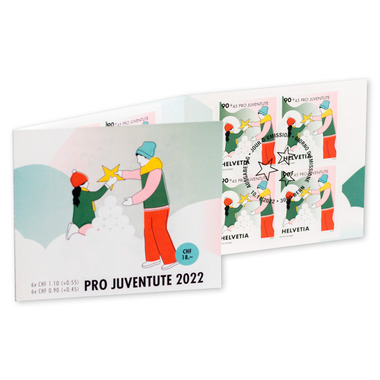 Stamp booklet «Pro Juventute - Stay connected» Stamp booklet with 6 stamps each CHF 0.90+0.45 and CHF 1.10+0.55, self-adhesive, cancelled